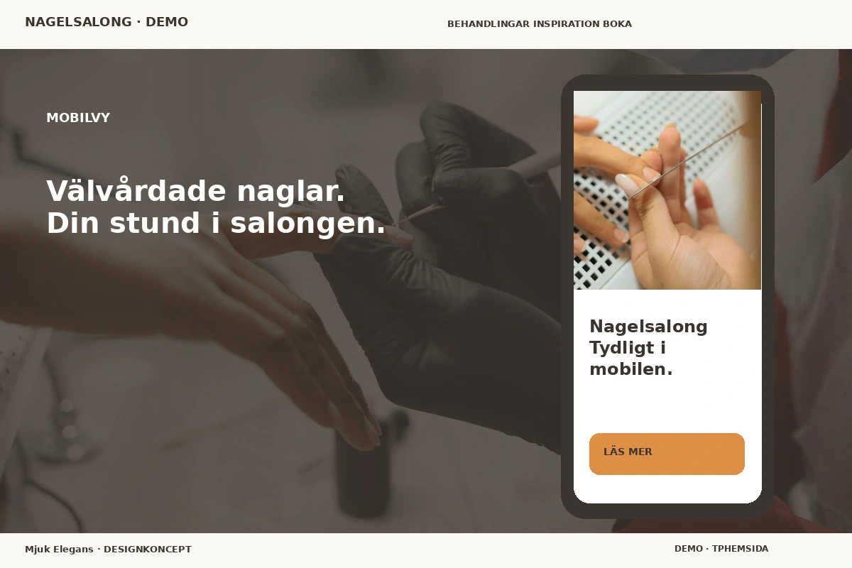 Mjuk Elegans – Mobilvy för nagelsalong