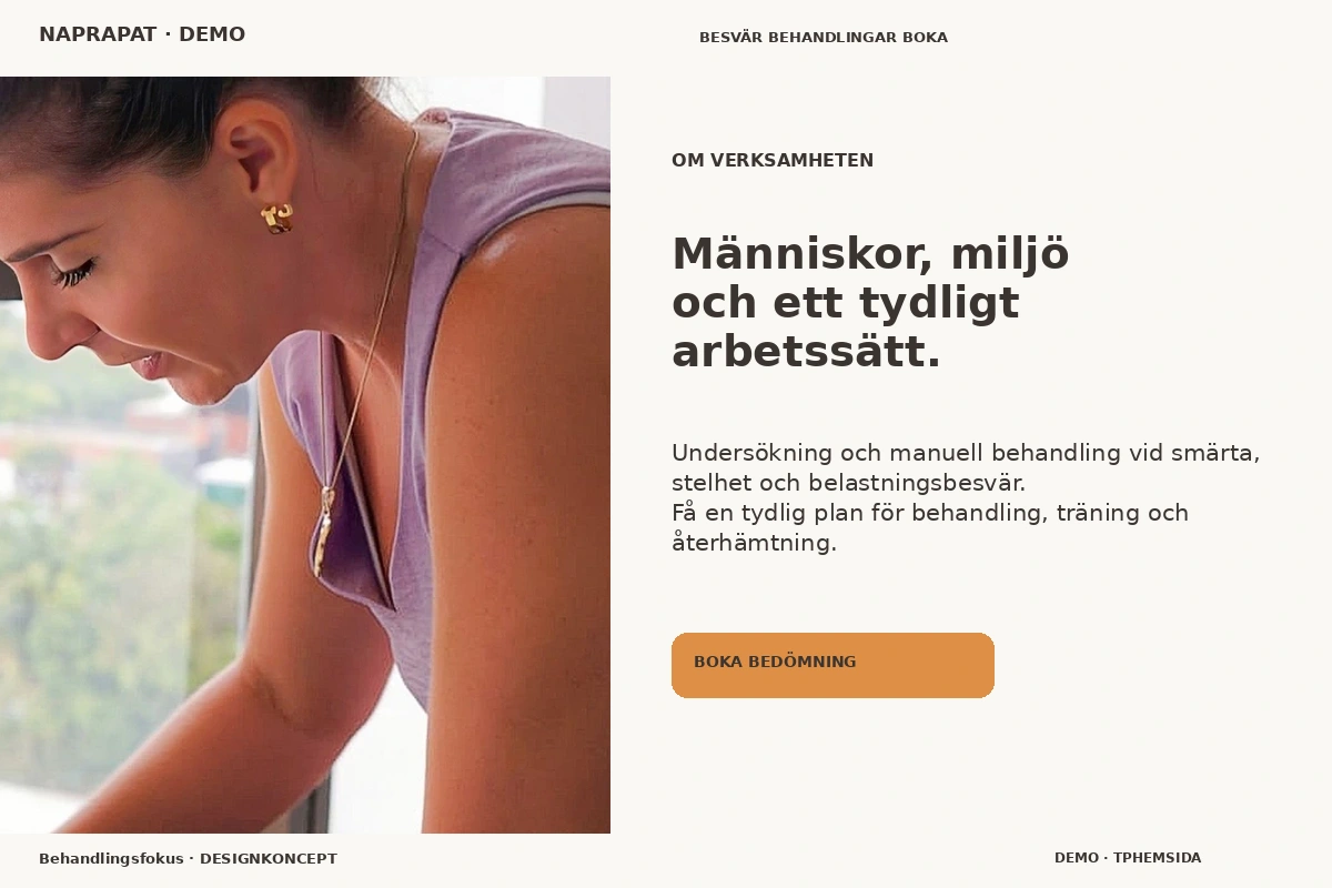 Behandlingsfokus – Om verksamheten för naprapat