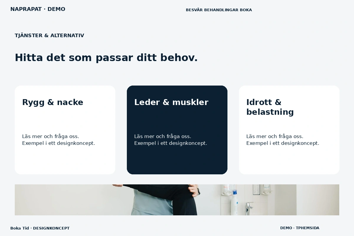 Boka Tid – Tjänster & alternativ för naprapat