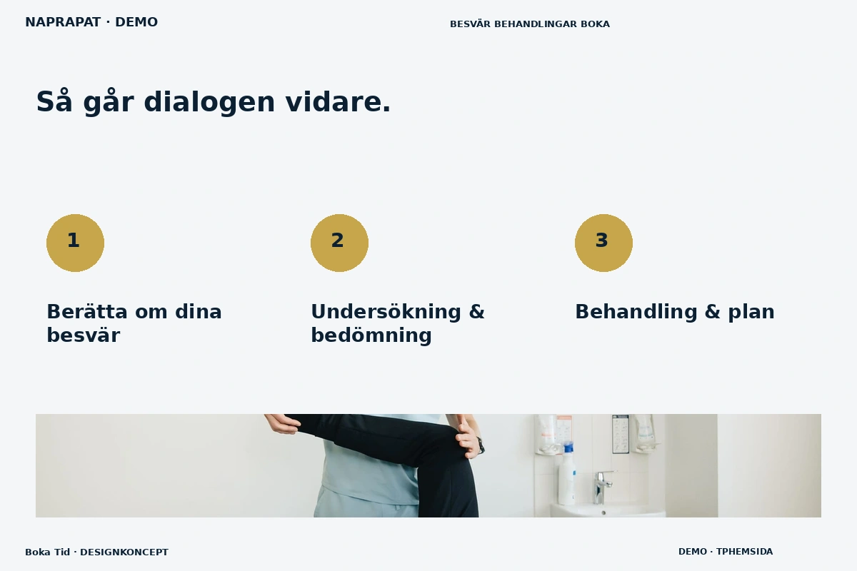 Boka Tid – Så fungerar dialogen för naprapat