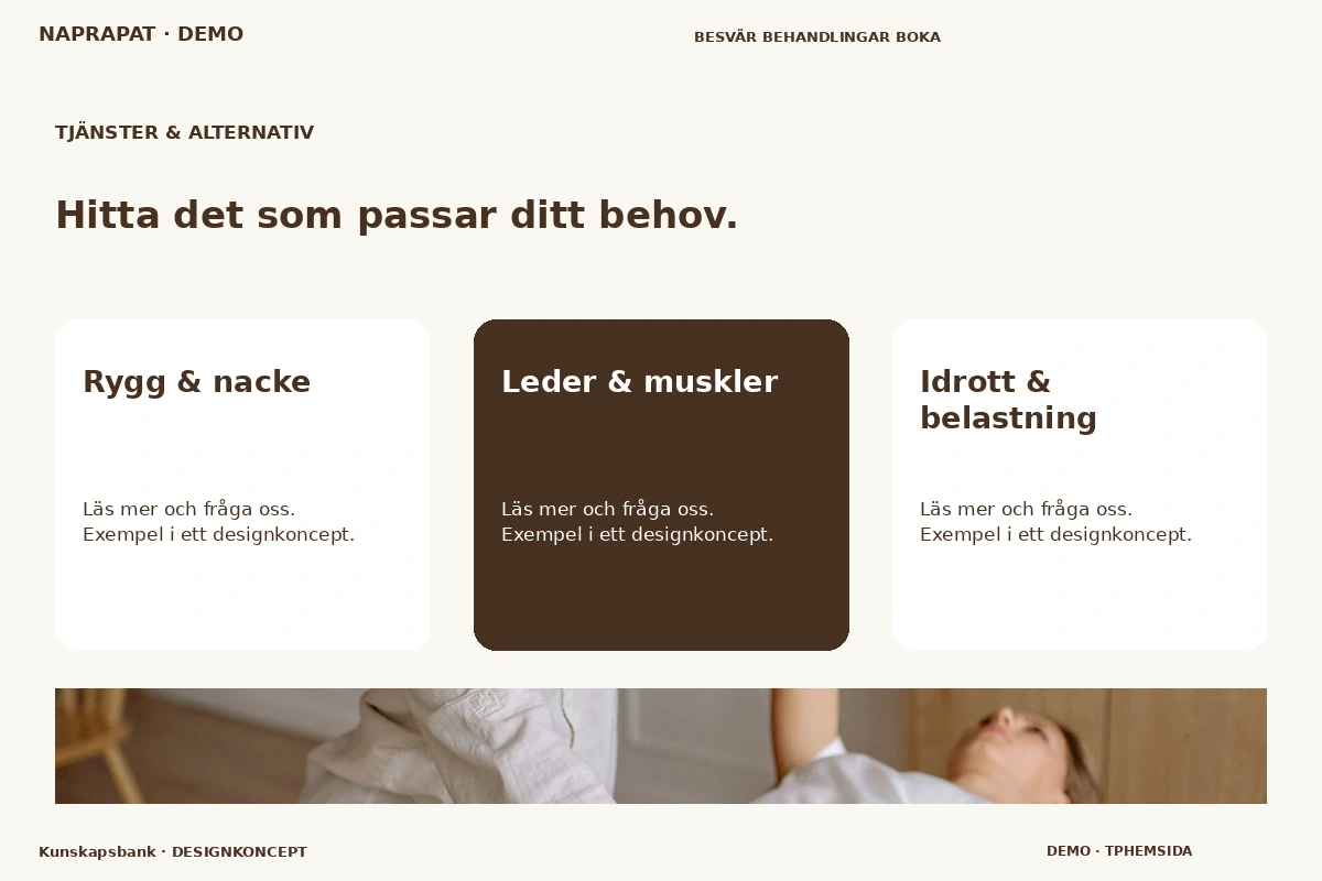 Kunskapsbank – Tjänster & alternativ för naprapat