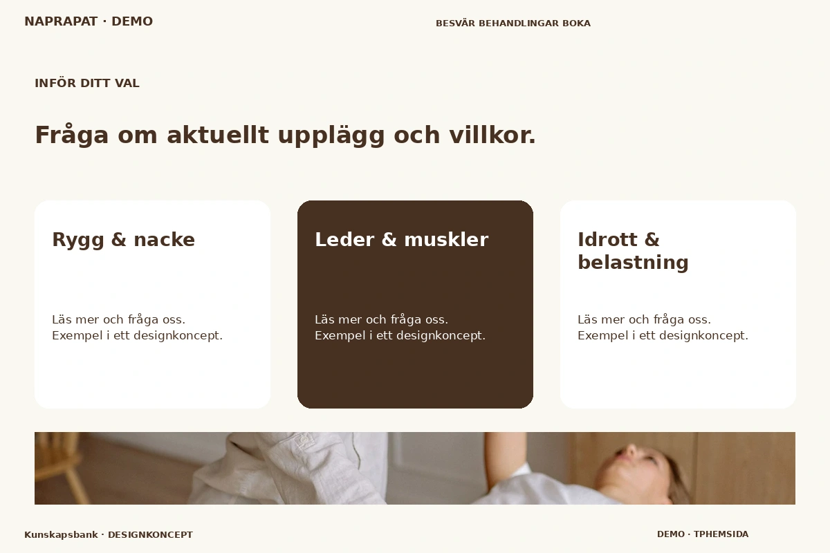 Kunskapsbank – Alternativ & villkor för naprapat