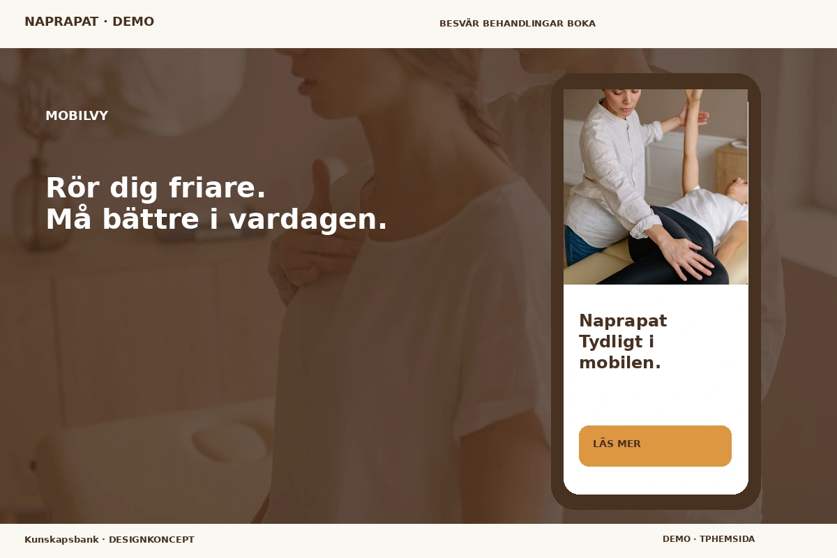 Kunskapsbank – Mobilvy för naprapat