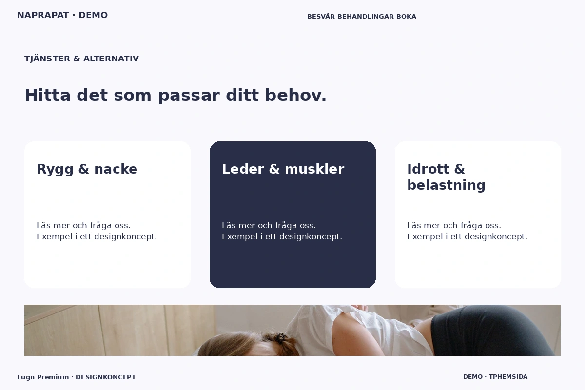Lugn Premium – Tjänster & alternativ för naprapat