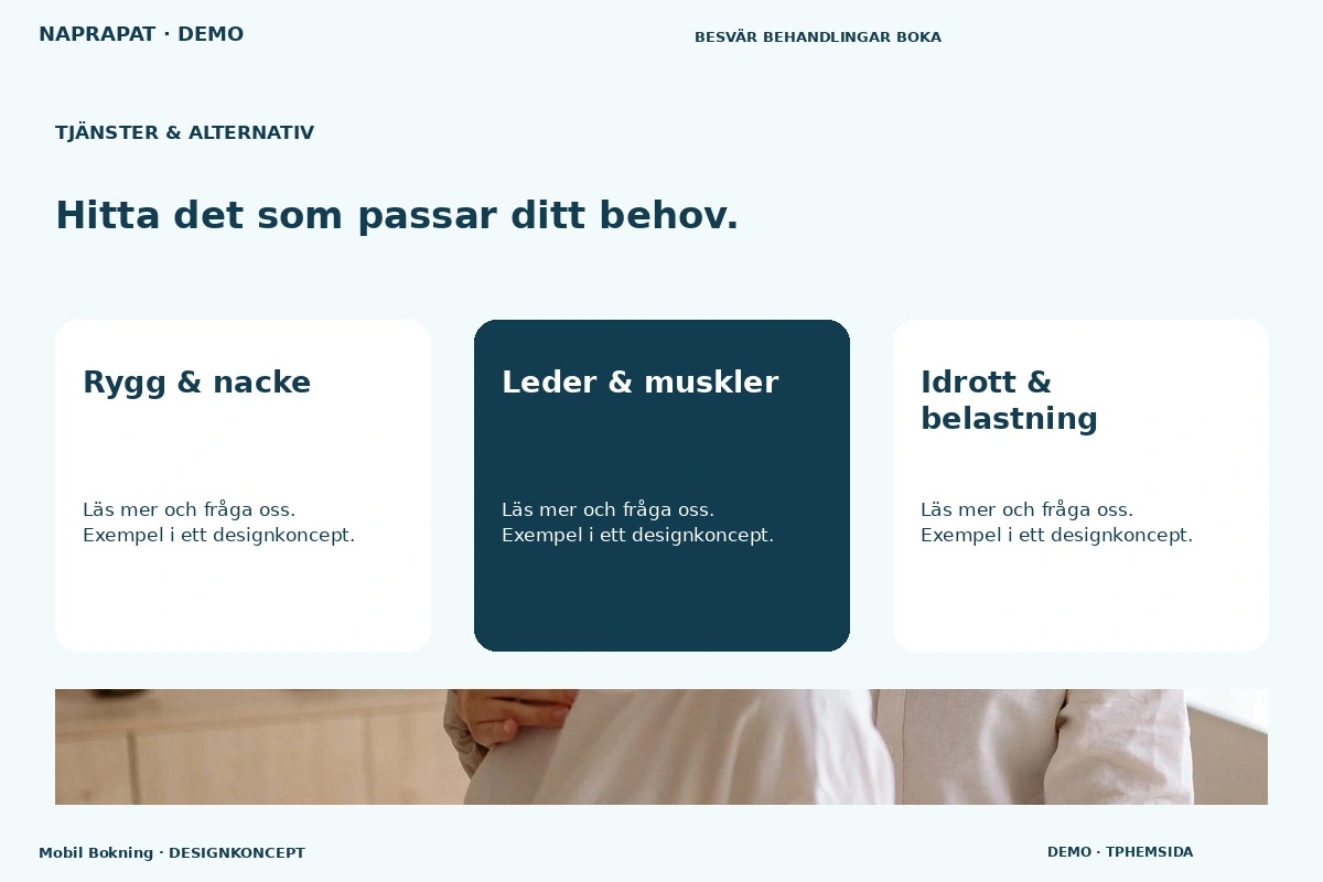 Mobil Bokning – Tjänster & alternativ för naprapat