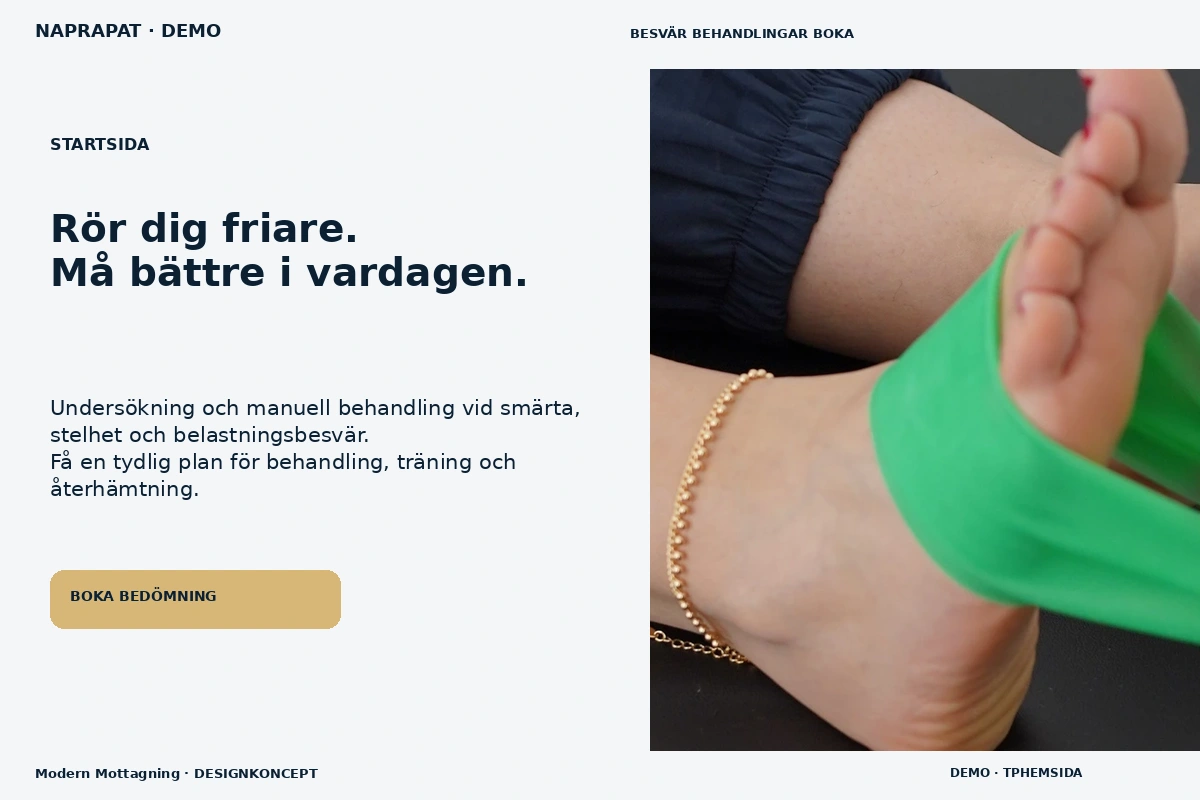 Modern Mottagning – Startsida för naprapat