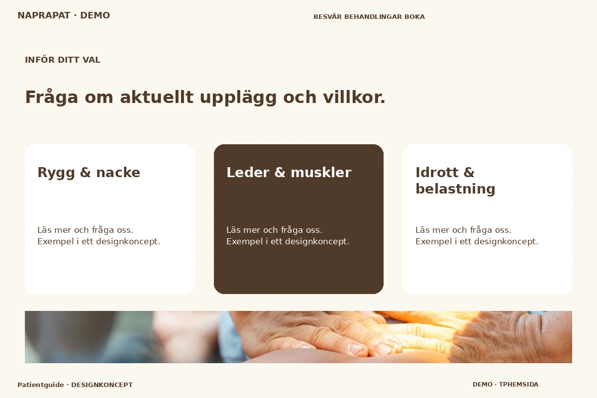 Patientguide – Alternativ & villkor för naprapat