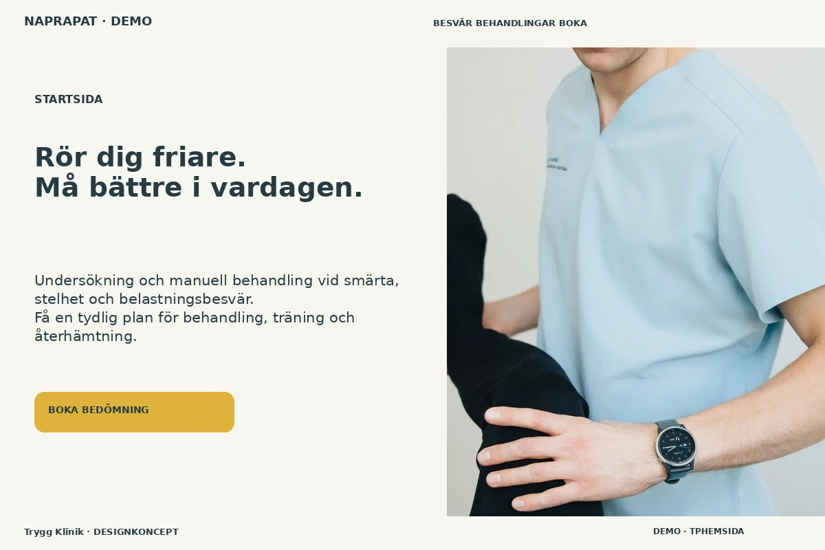 Trygg Klinik – Startsida för naprapat
