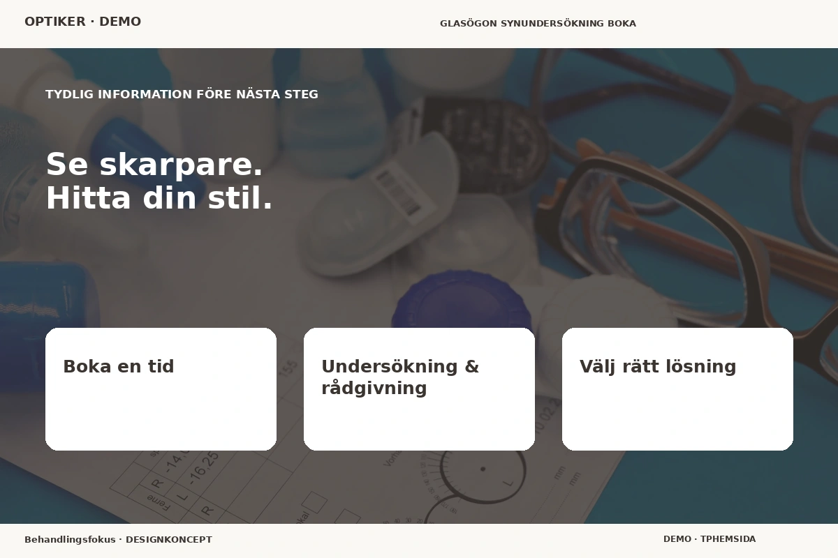 Behandlingsfokus – Inför ditt val för optiker