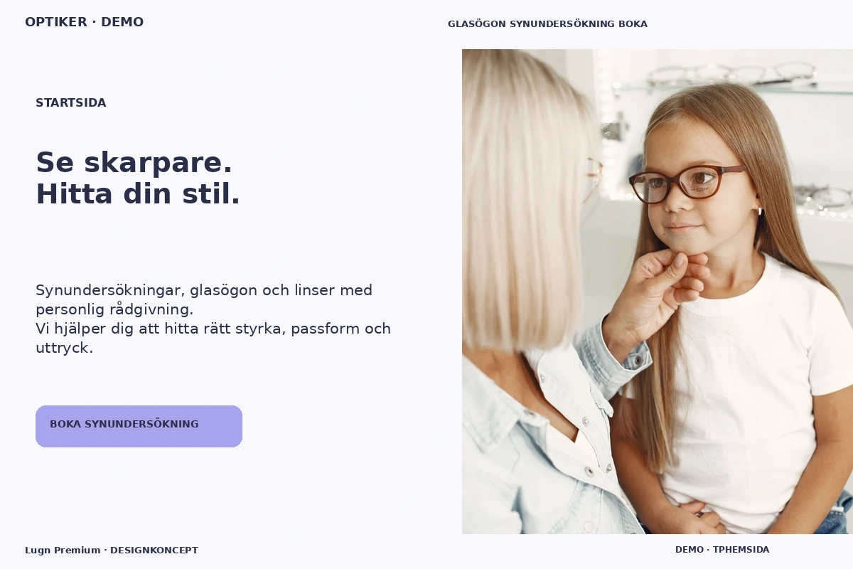 Lugn Premium – Startsida för optiker