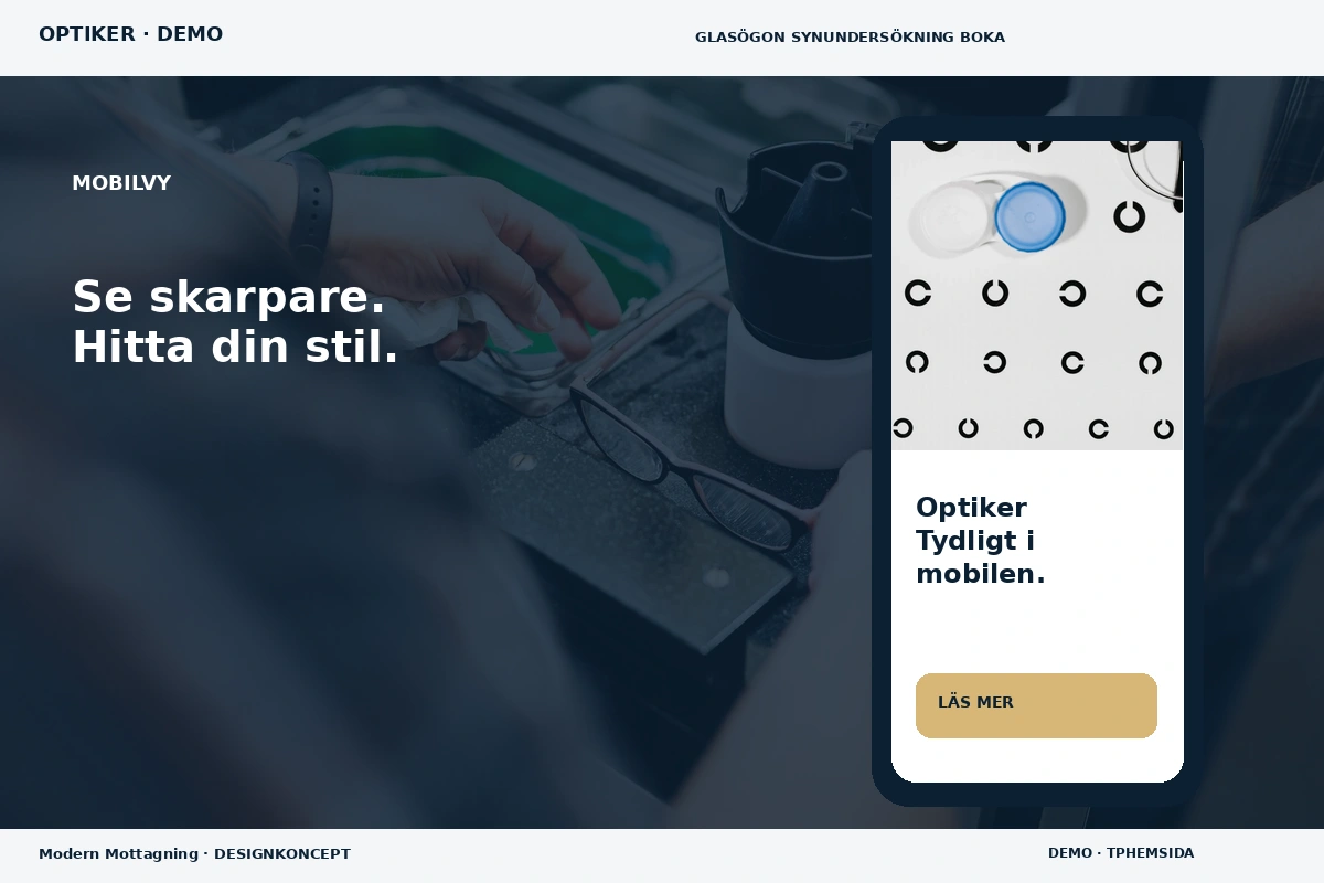 Modern Mottagning – Mobilvy för optiker