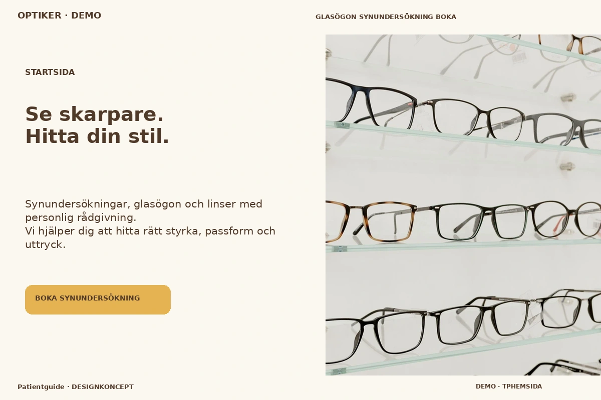 Patientguide – Startsida för optiker