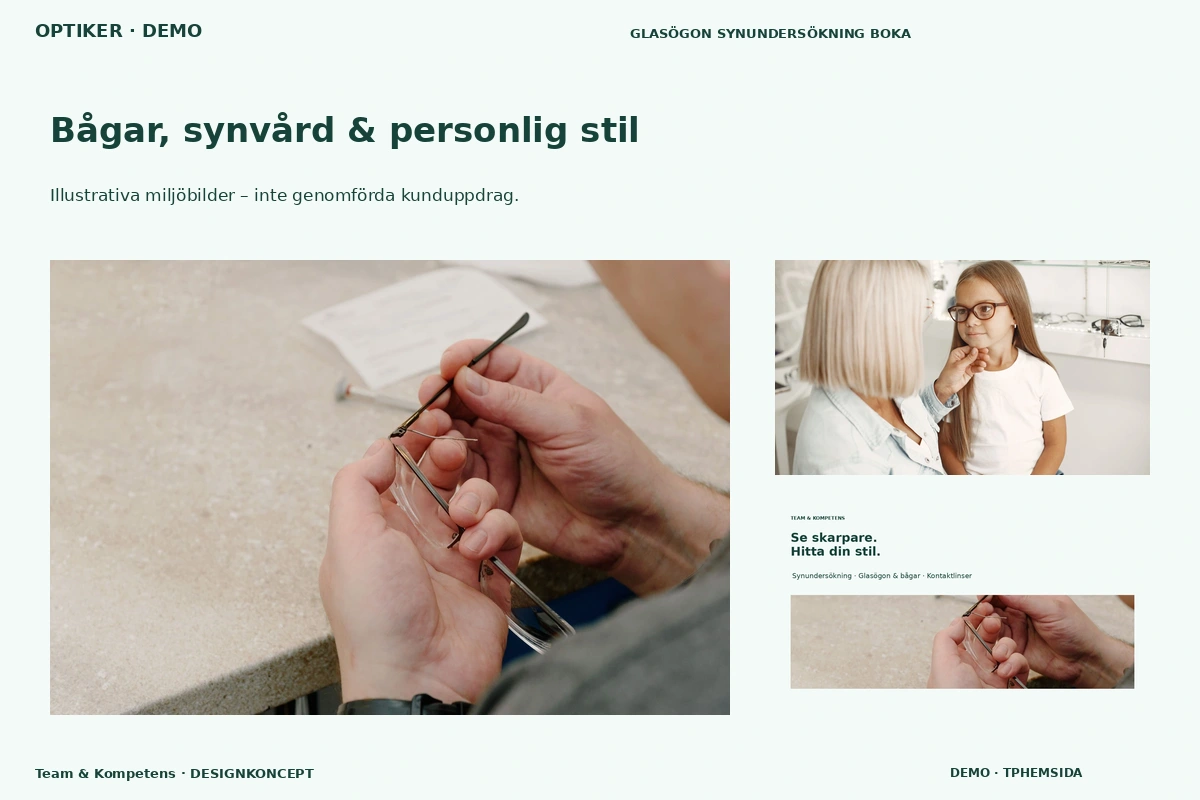Team & Kompetens – Bågar, synvård & personlig stil för optiker