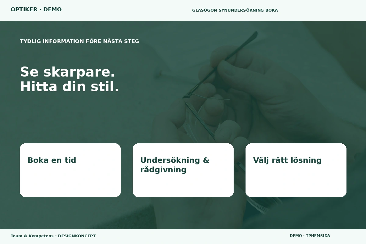 Team & Kompetens – Inför ditt val för optiker