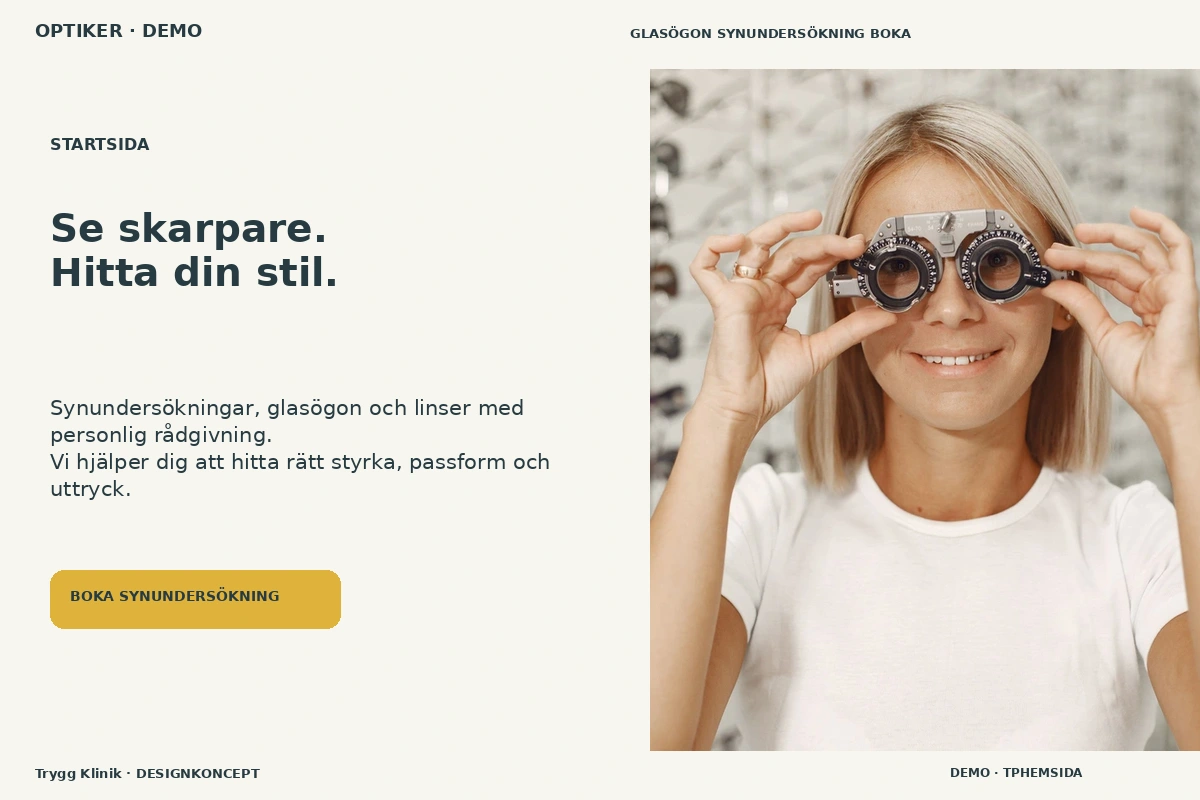 Trygg Klinik – Startsida för optiker