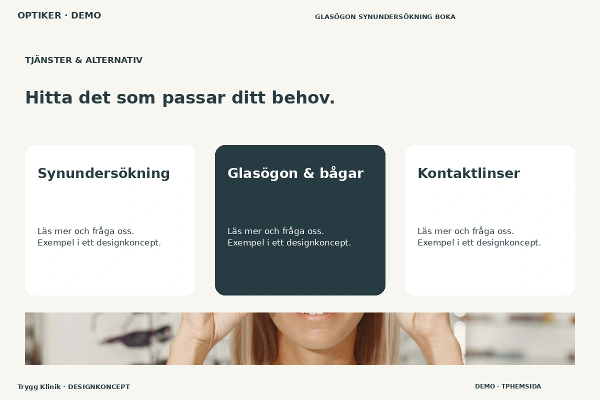 Trygg Klinik – Tjänster & alternativ för optiker