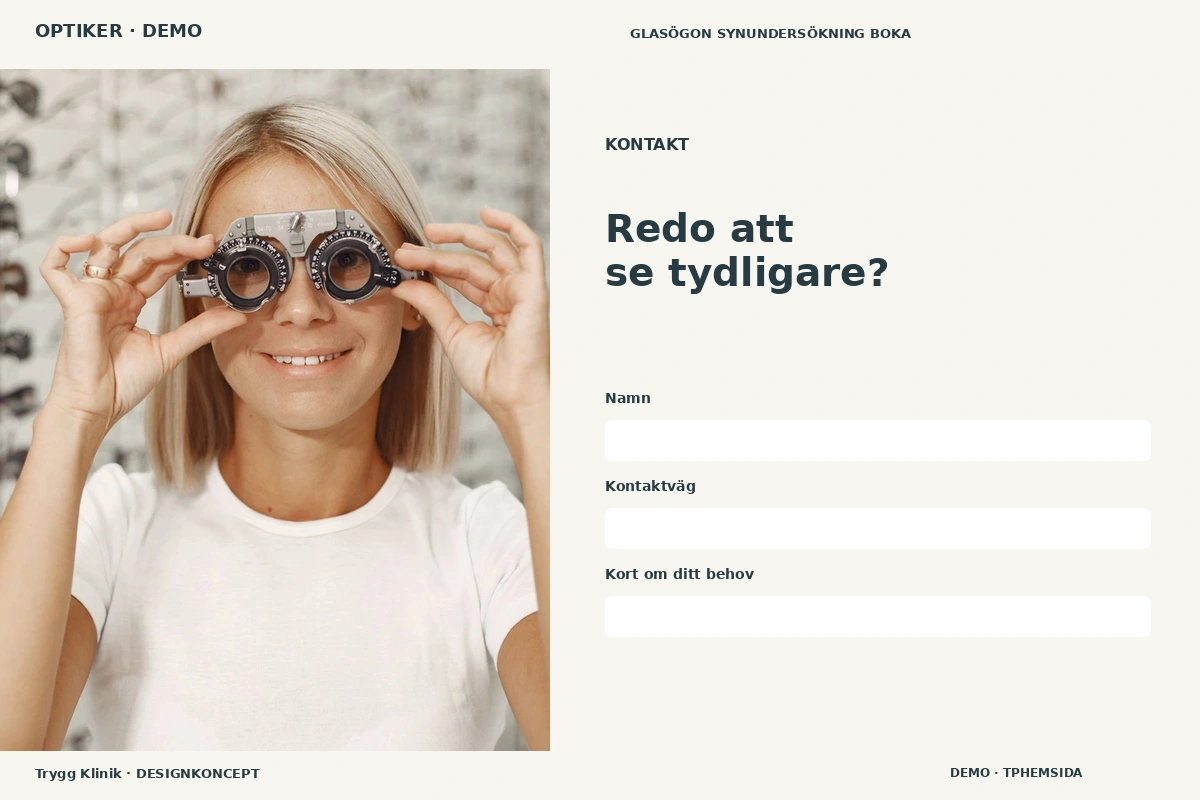 Trygg Klinik – Kontakt för optiker
