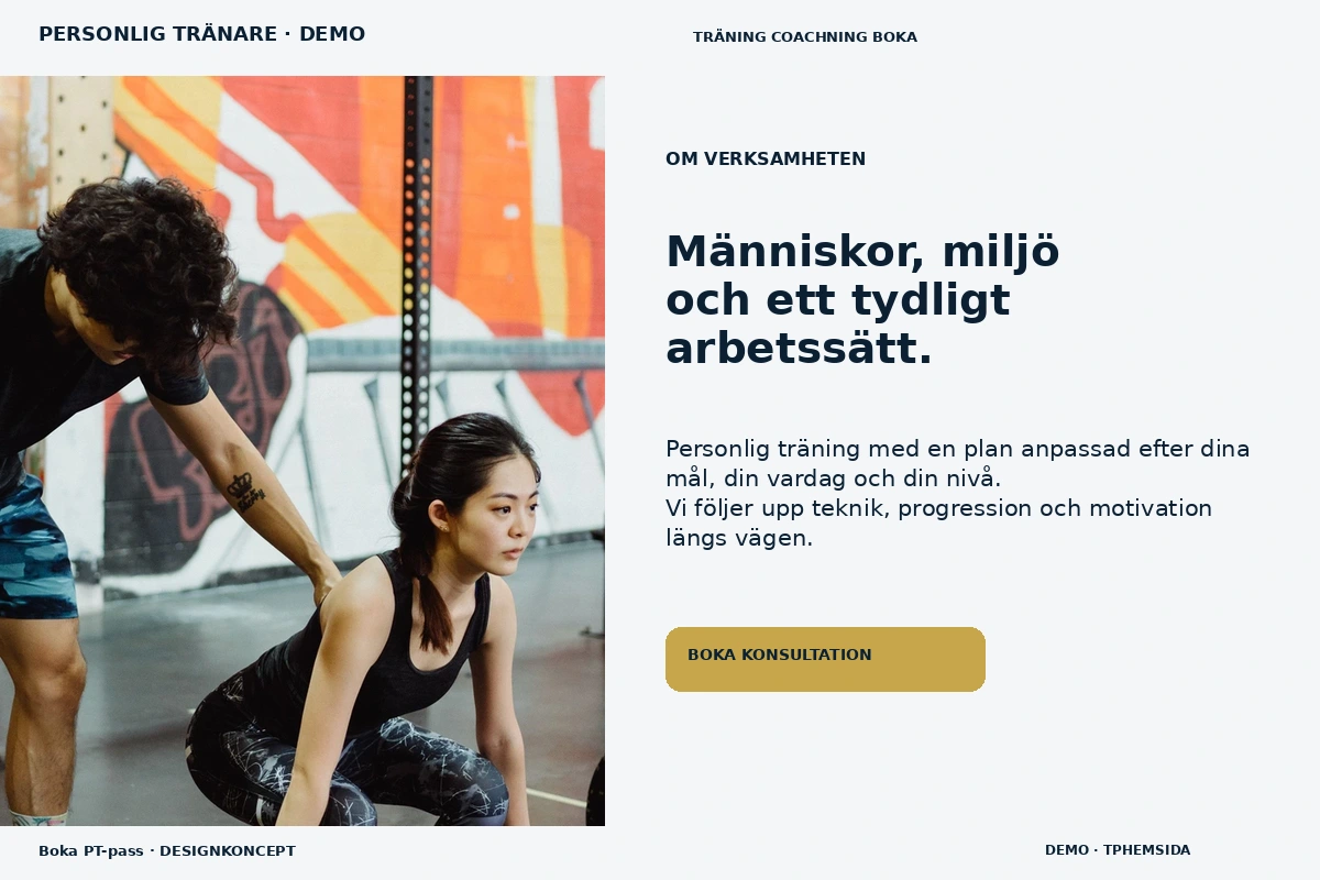 Boka PT-pass – Om verksamheten för personlig tränare