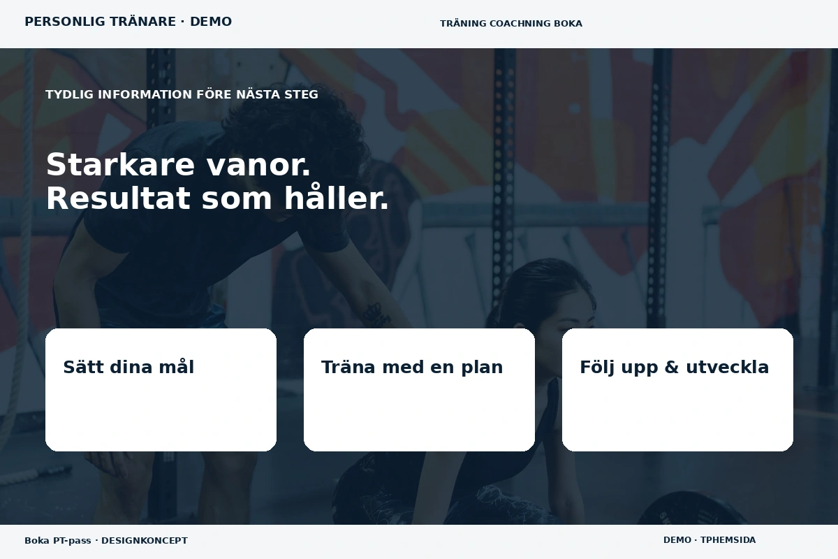 Boka PT-pass – Inför ditt val för personlig tränare