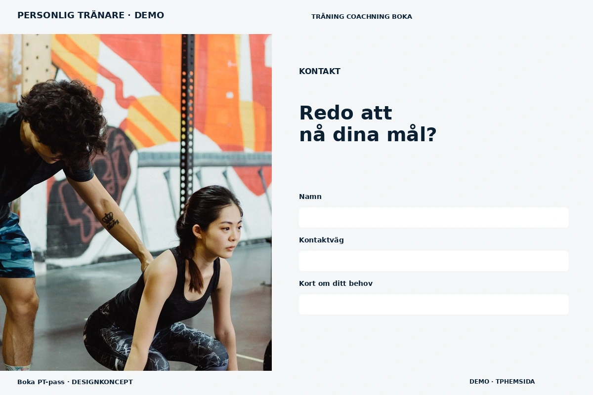 Boka PT-pass – Kontakt för personlig tränare