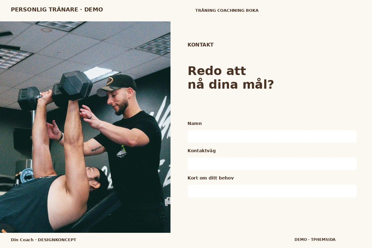 Din Coach – Kontakt för personlig tränare