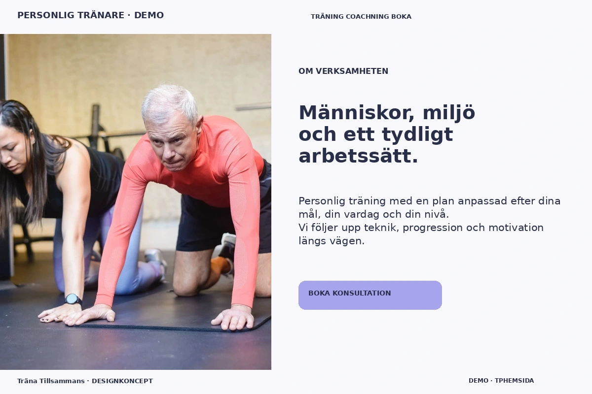Träna Tillsammans – Om verksamheten för personlig tränare