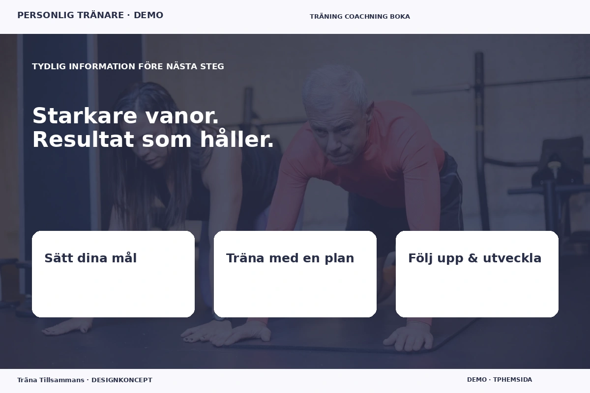 Träna Tillsammans – Inför ditt val för personlig tränare