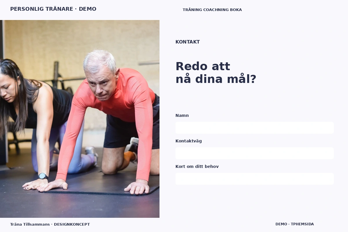 Träna Tillsammans – Kontakt för personlig tränare