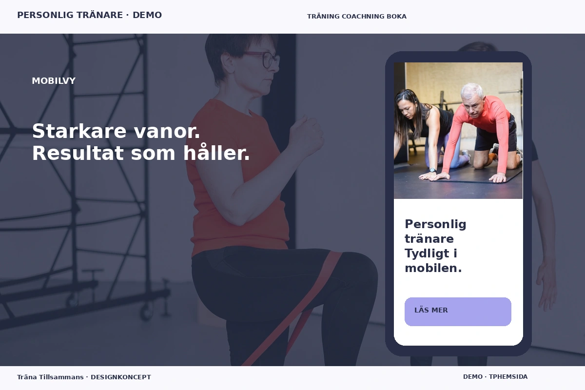 Träna Tillsammans – Mobilvy för personlig tränare