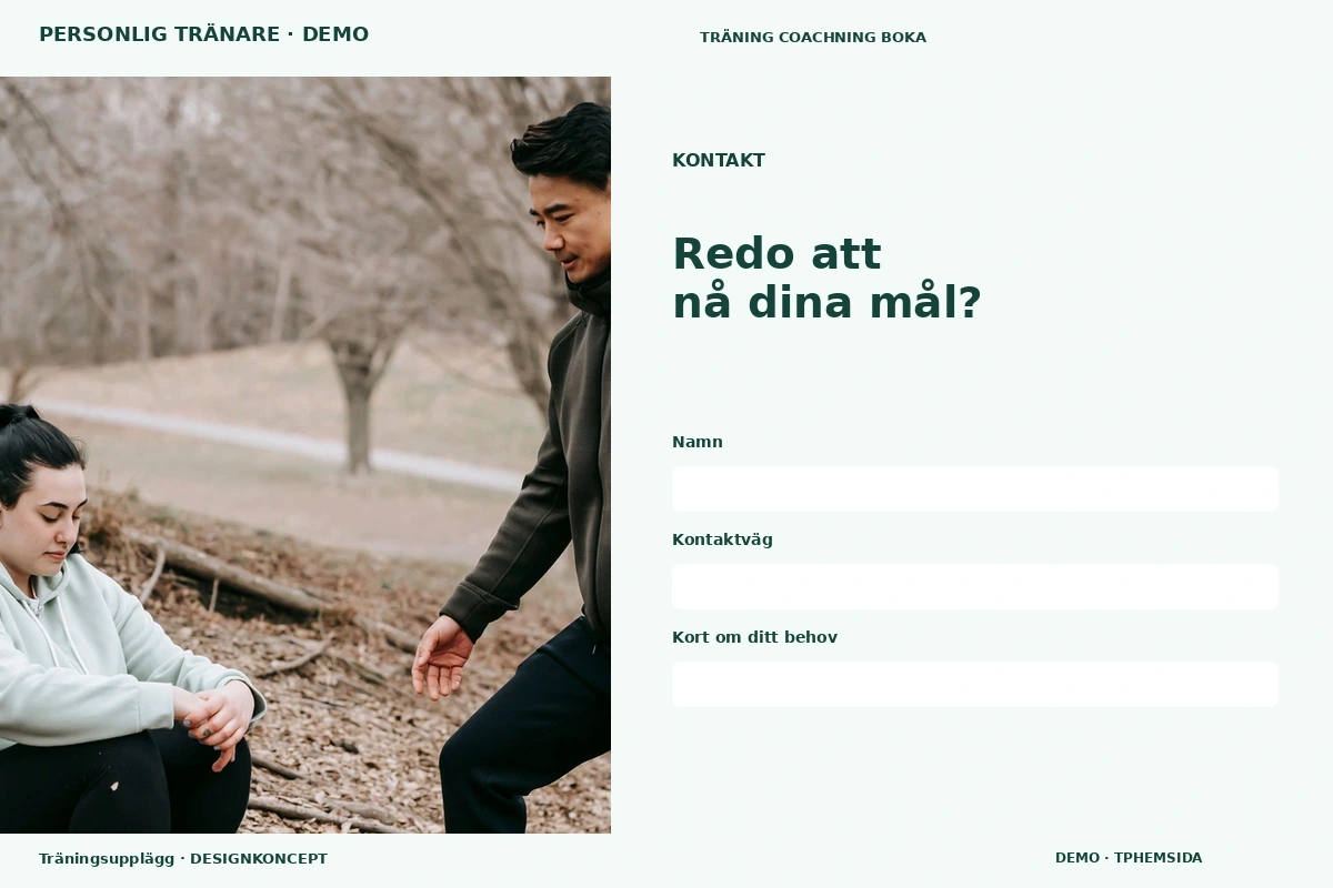 Träningsupplägg – Kontakt för personlig tränare