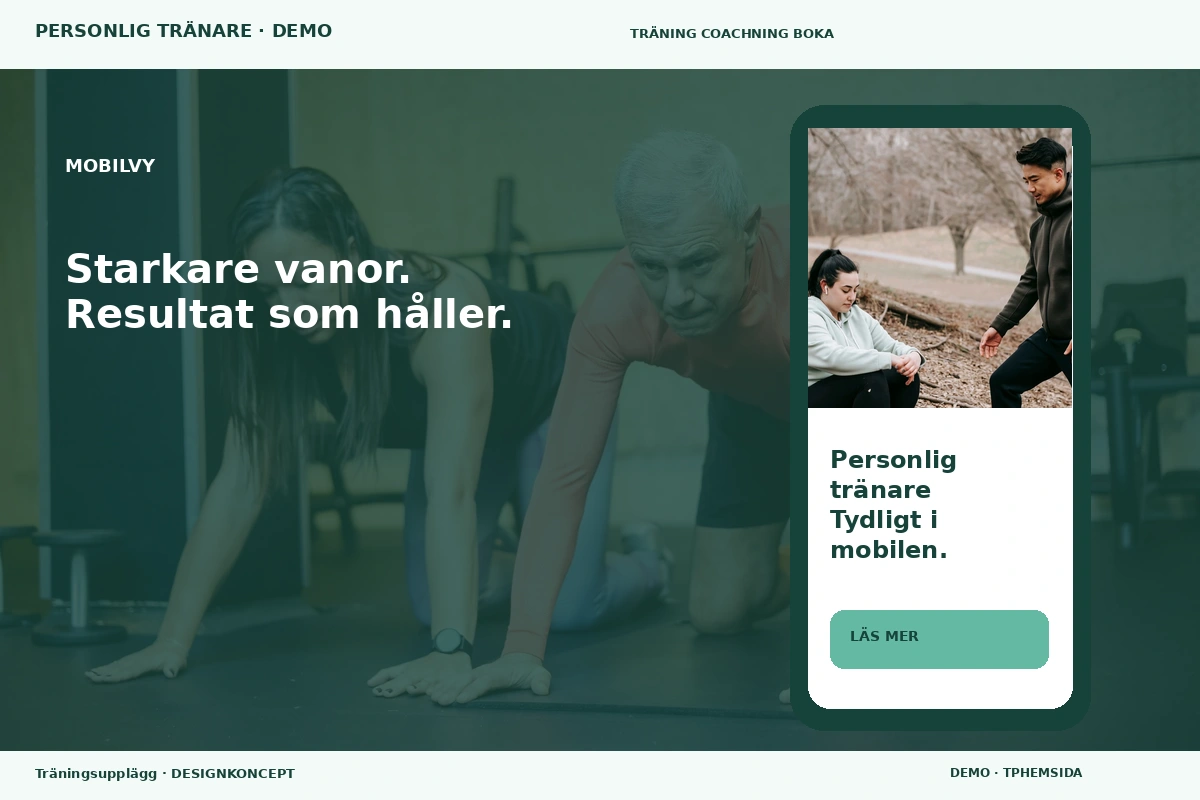 Träningsupplägg – Mobilvy för personlig tränare