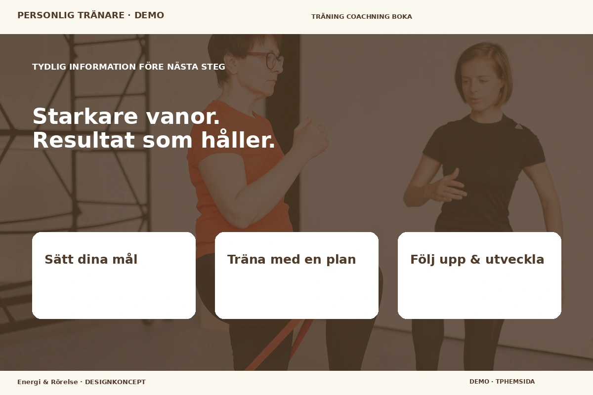 Energi & Rörelse – Inför ditt val för personlig tränare