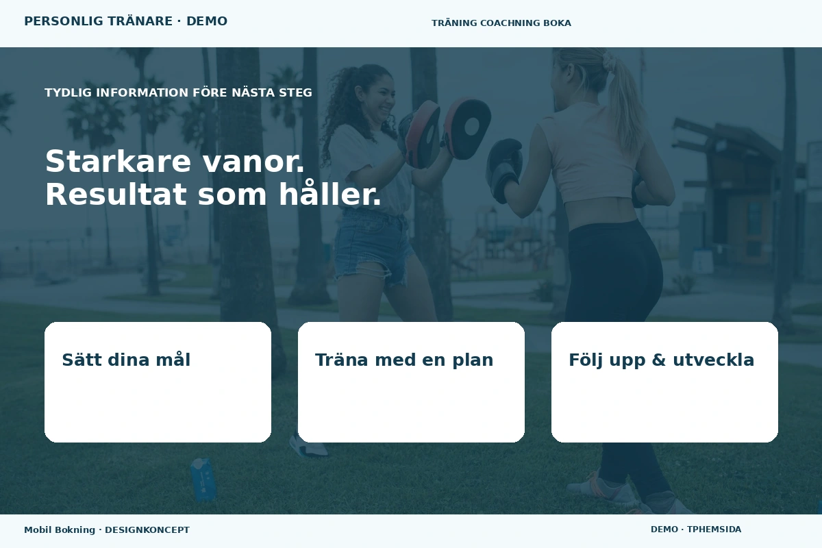 Mobil Bokning – Inför ditt val för personlig tränare