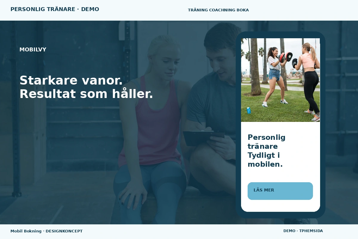 Mobil Bokning – Mobilvy för personlig tränare