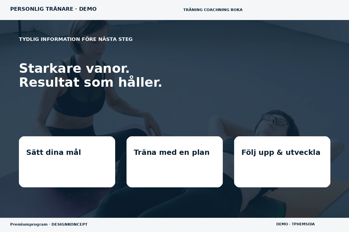 Premiumprogram – Inför ditt val för personlig tränare