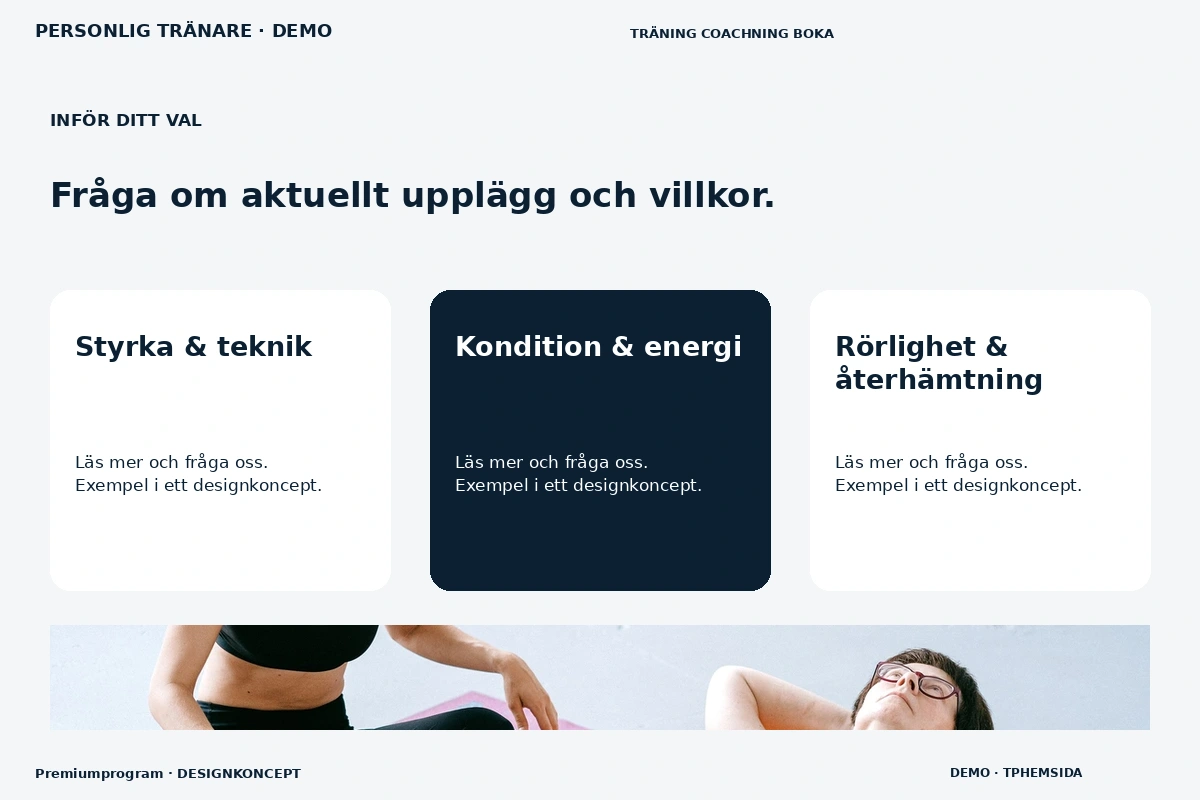 Premiumprogram – Alternativ & villkor för personlig tränare