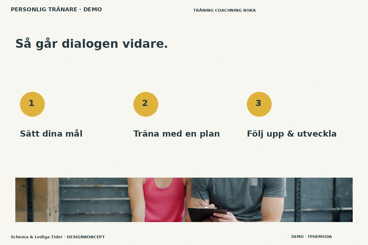 Schema & Lediga Tider – Så fungerar dialogen för personlig tränare