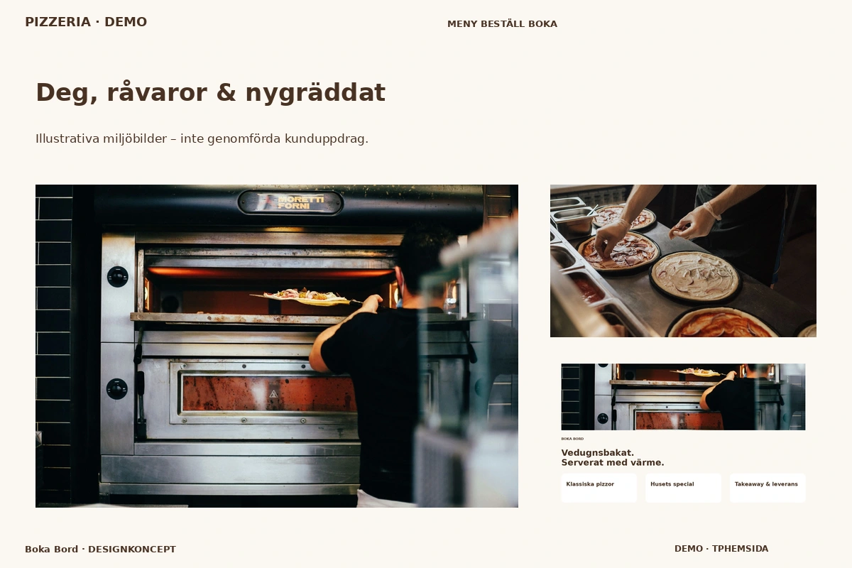 Boka Bord – Deg, råvaror & nygräddat för pizzeria