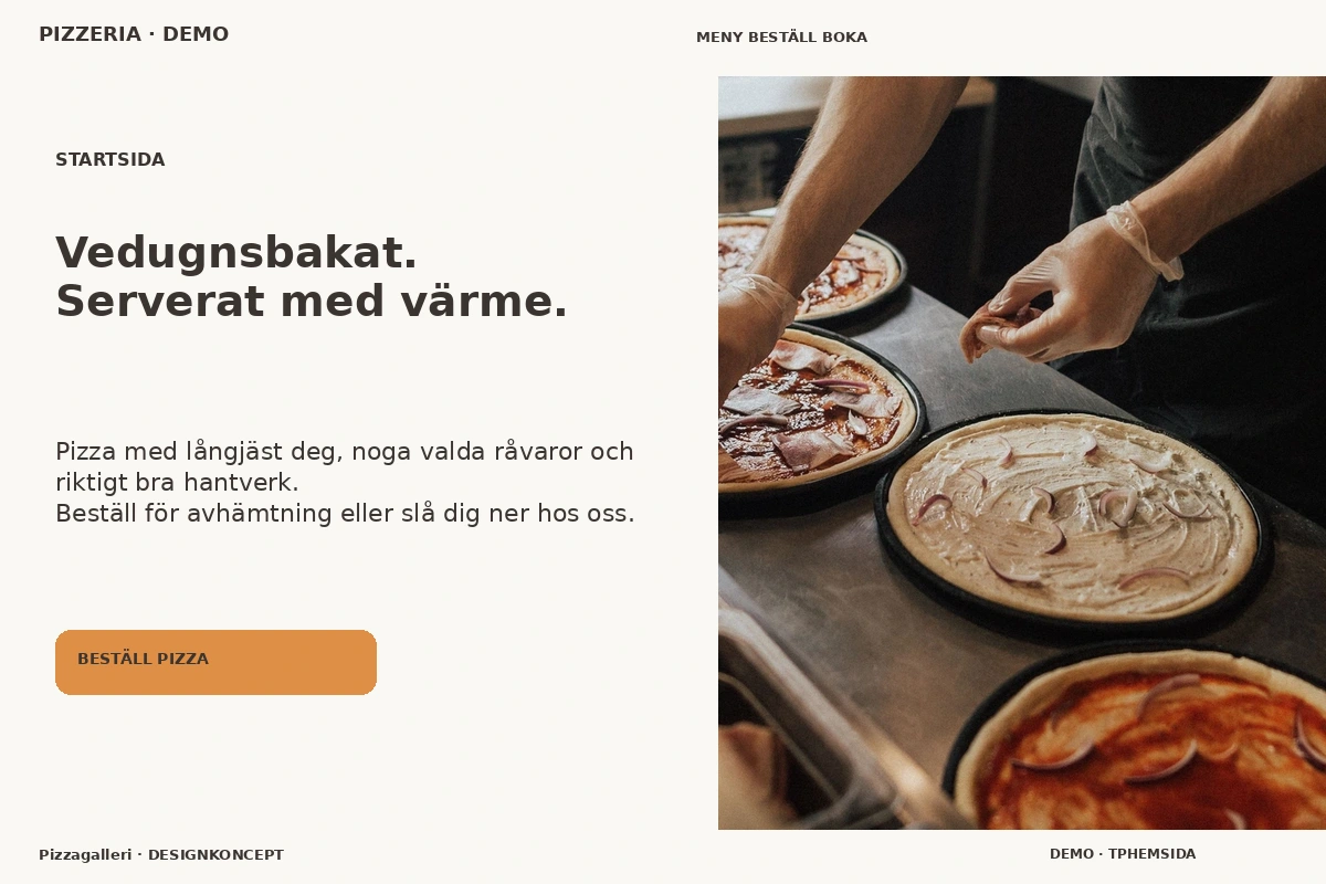 Pizzagalleri – Startsida för pizzeria