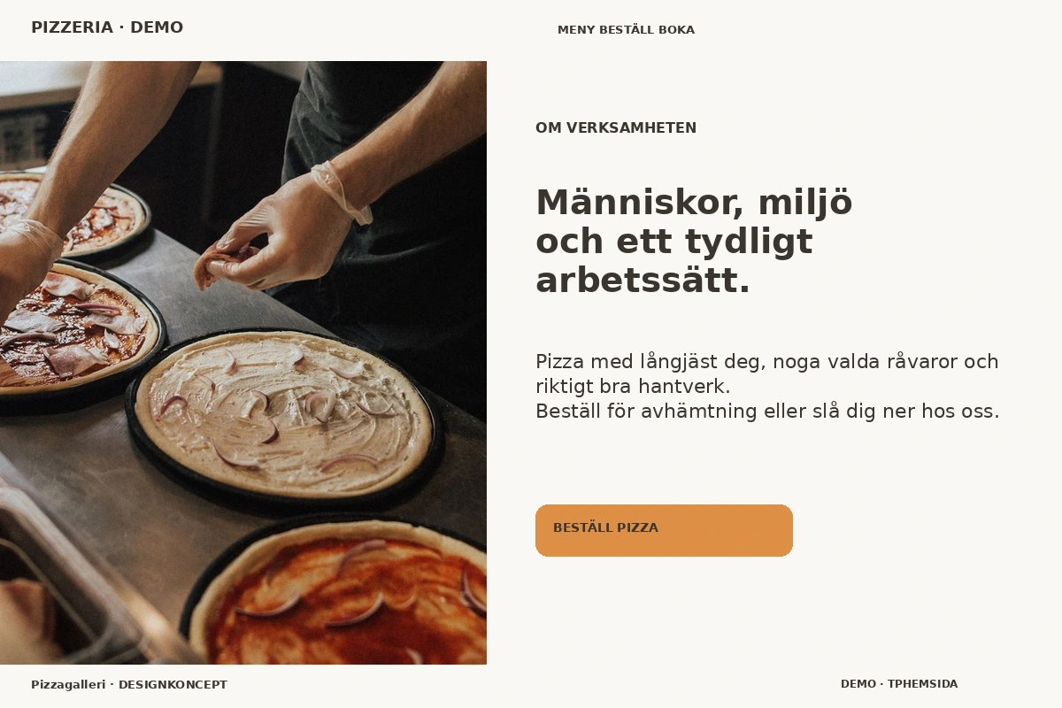 Pizzagalleri – Om verksamheten för pizzeria