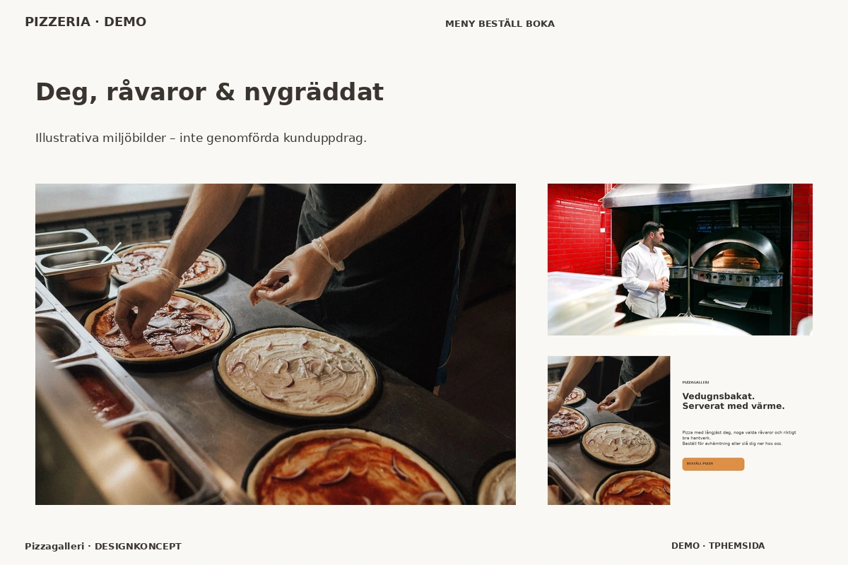Pizzagalleri – Deg, råvaror & nygräddat för pizzeria