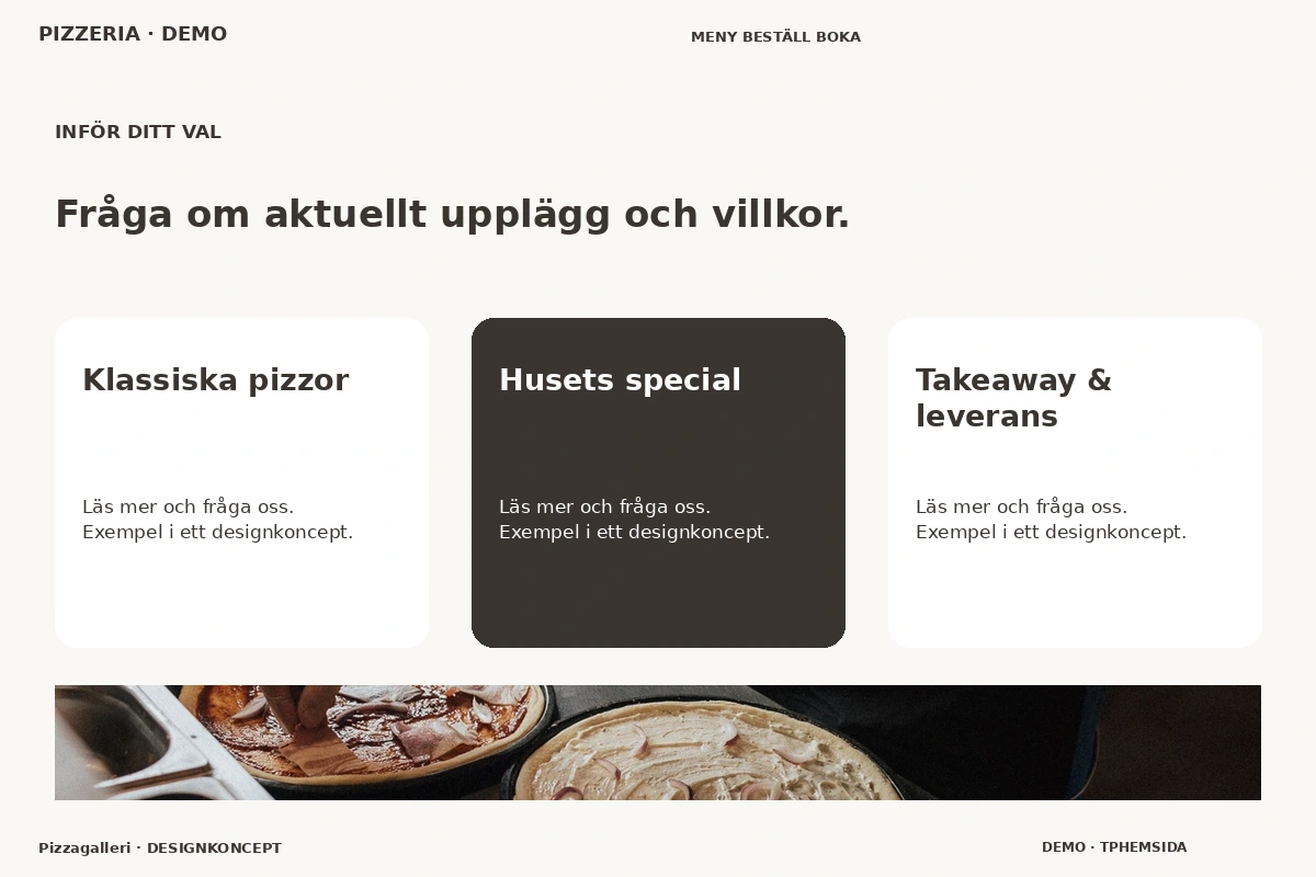 Pizzagalleri – Alternativ & villkor för pizzeria