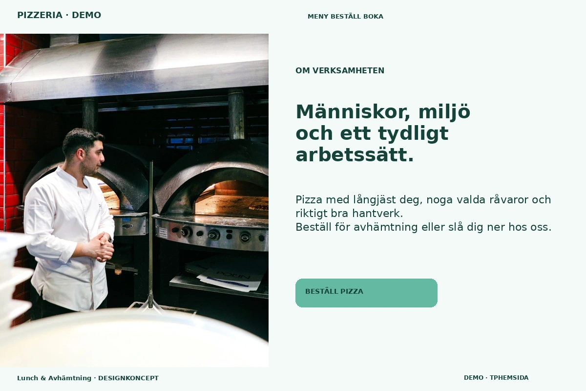 Lunch & Avhämtning – Om verksamheten för pizzeria