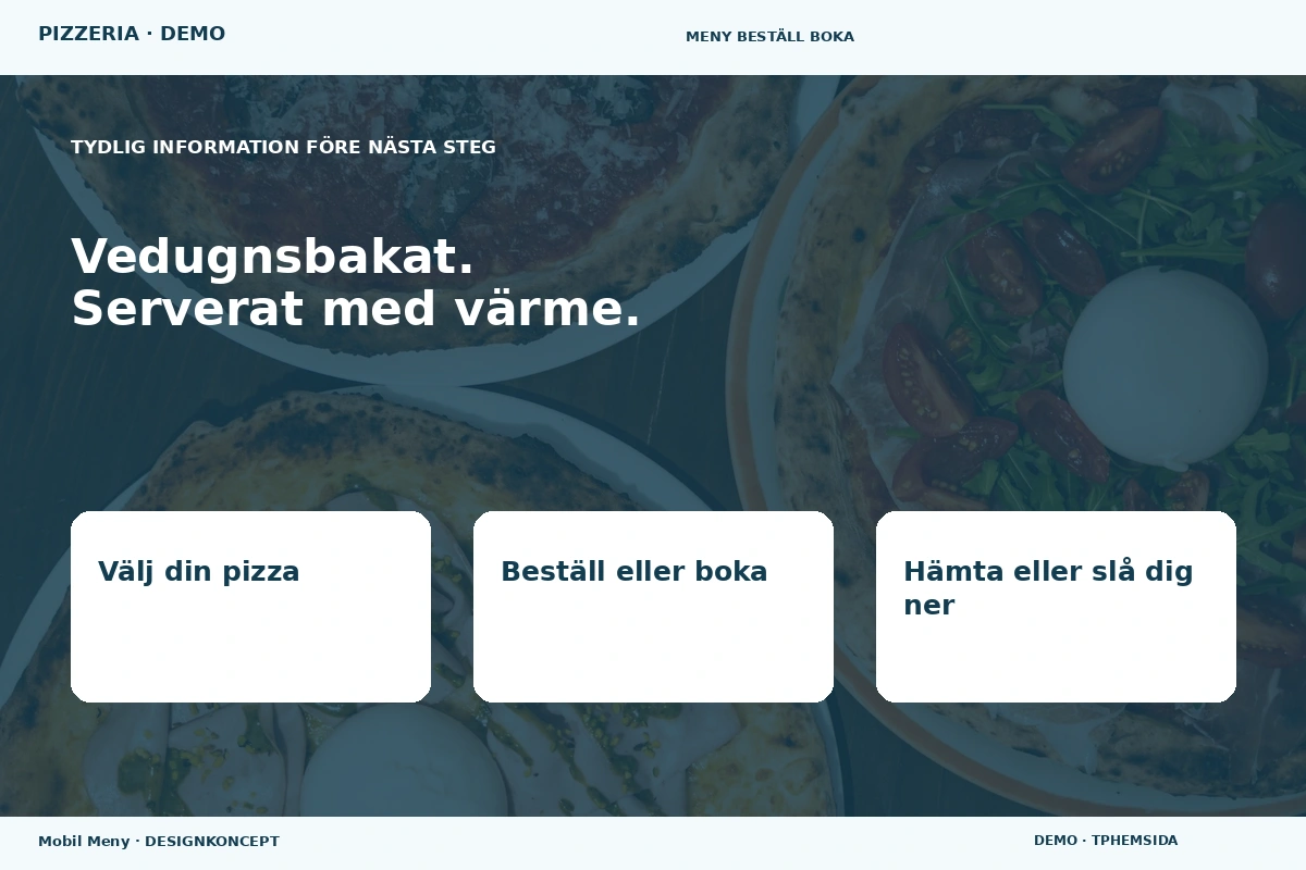 Mobil Meny – Inför ditt val för pizzeria