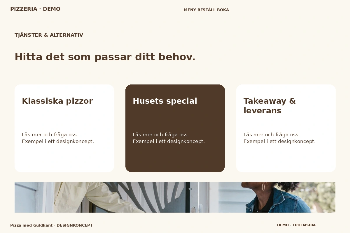 Pizza med Guldkant – Tjänster & alternativ för pizzeria