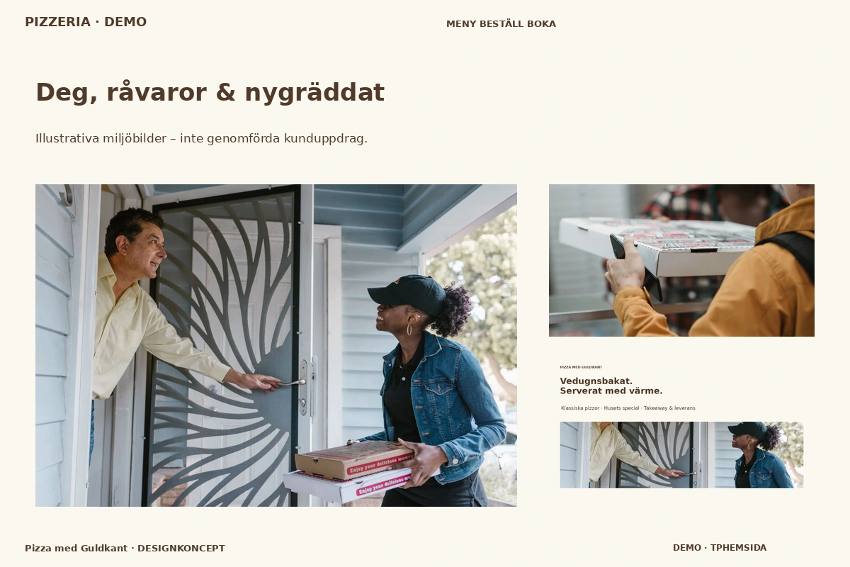 Pizza med Guldkant – Deg, råvaror & nygräddat för pizzeria