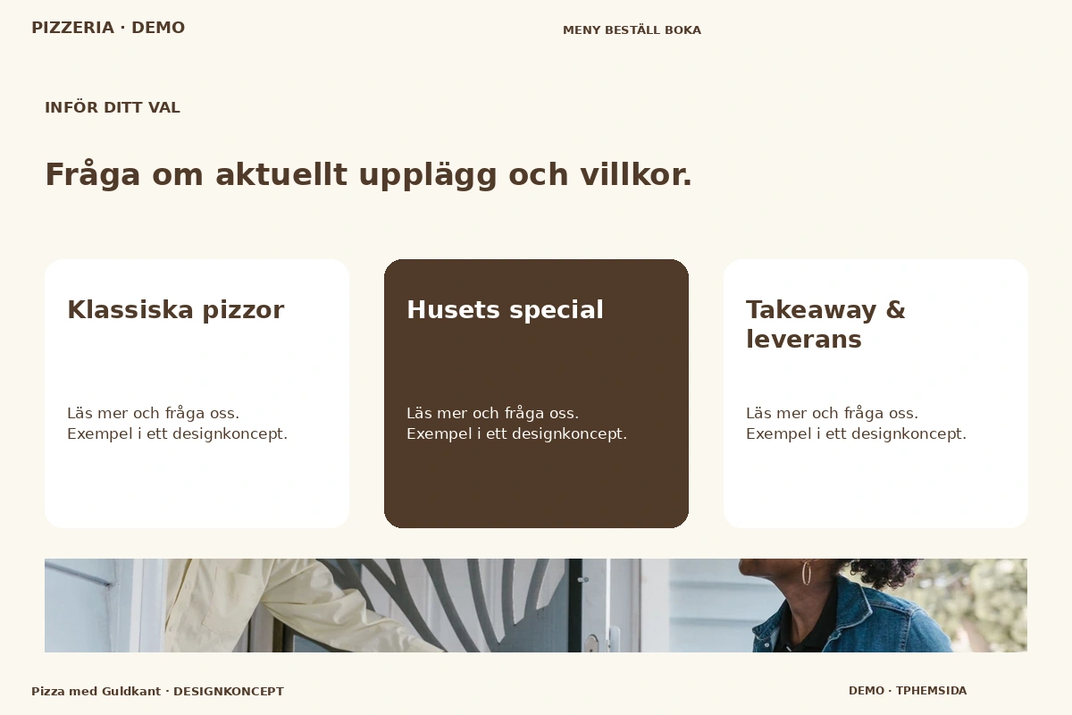 Pizza med Guldkant – Alternativ & villkor för pizzeria