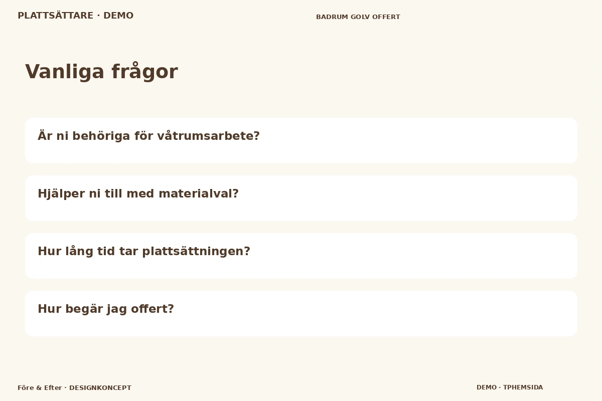 Före & Efter – Vanliga frågor för plattsättare