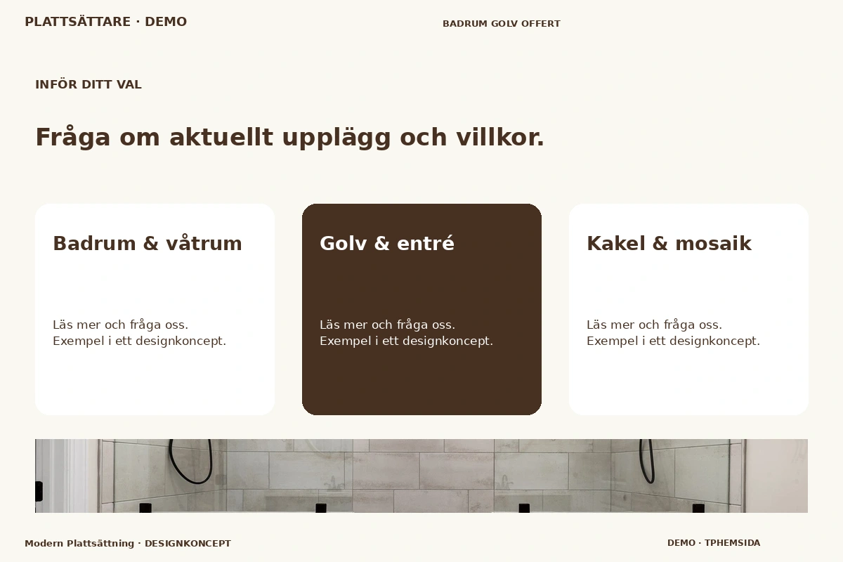 Modern Plattsättning – Alternativ & villkor för plattsättare
