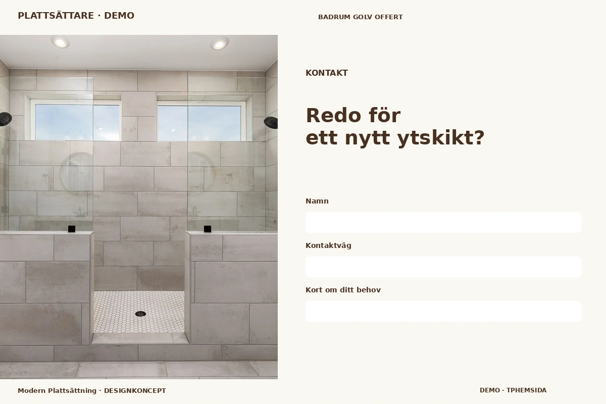 Modern Plattsättning – Kontakt för plattsättare
